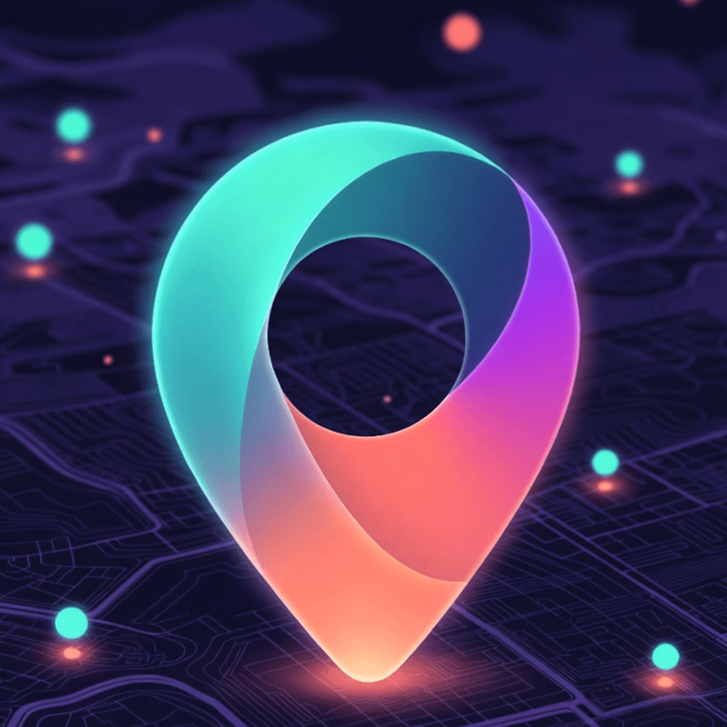 Pinzly — map pin ribbon logo
